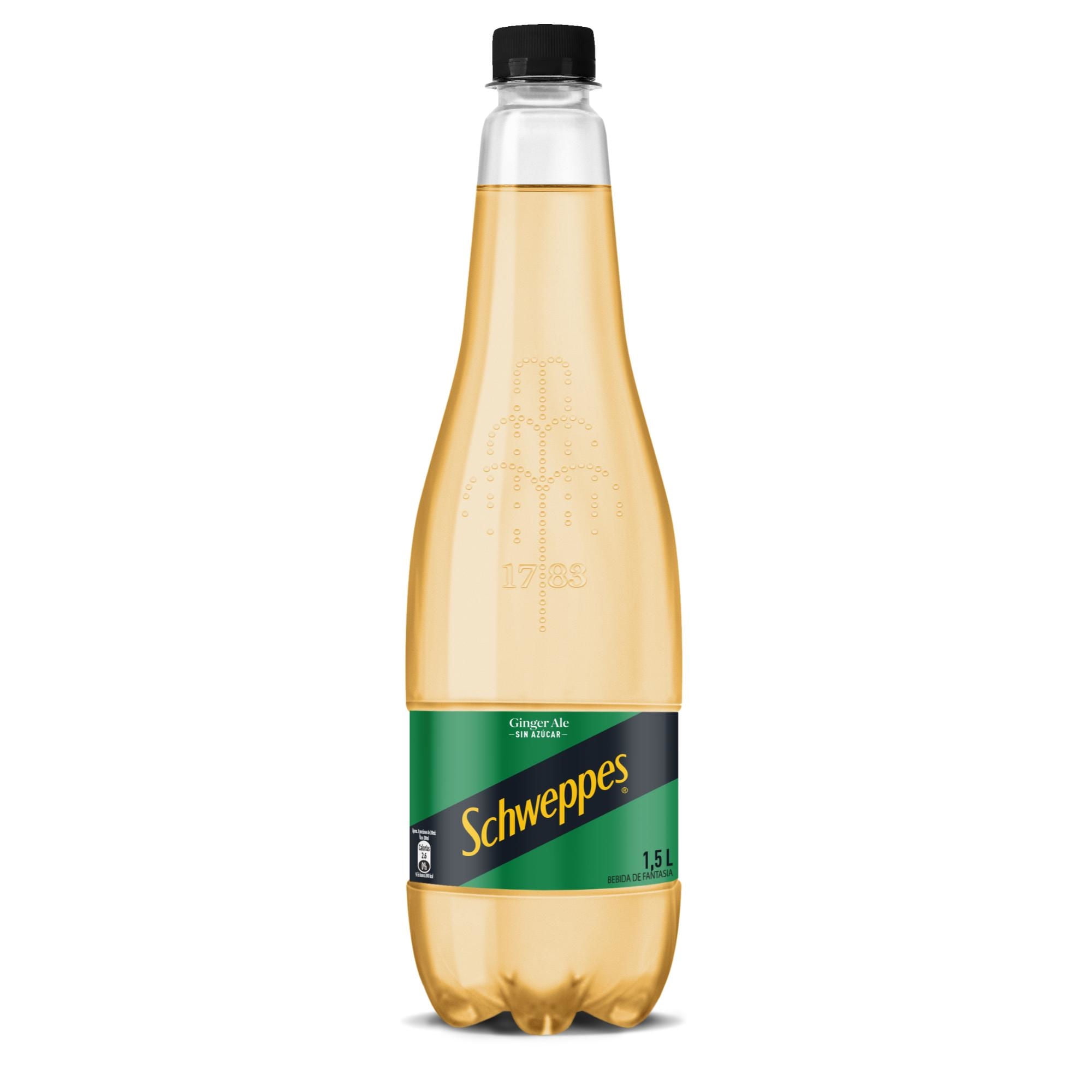 Bebida Ginger Ale Sin Azúcar Botella 1,5 L Schweppes