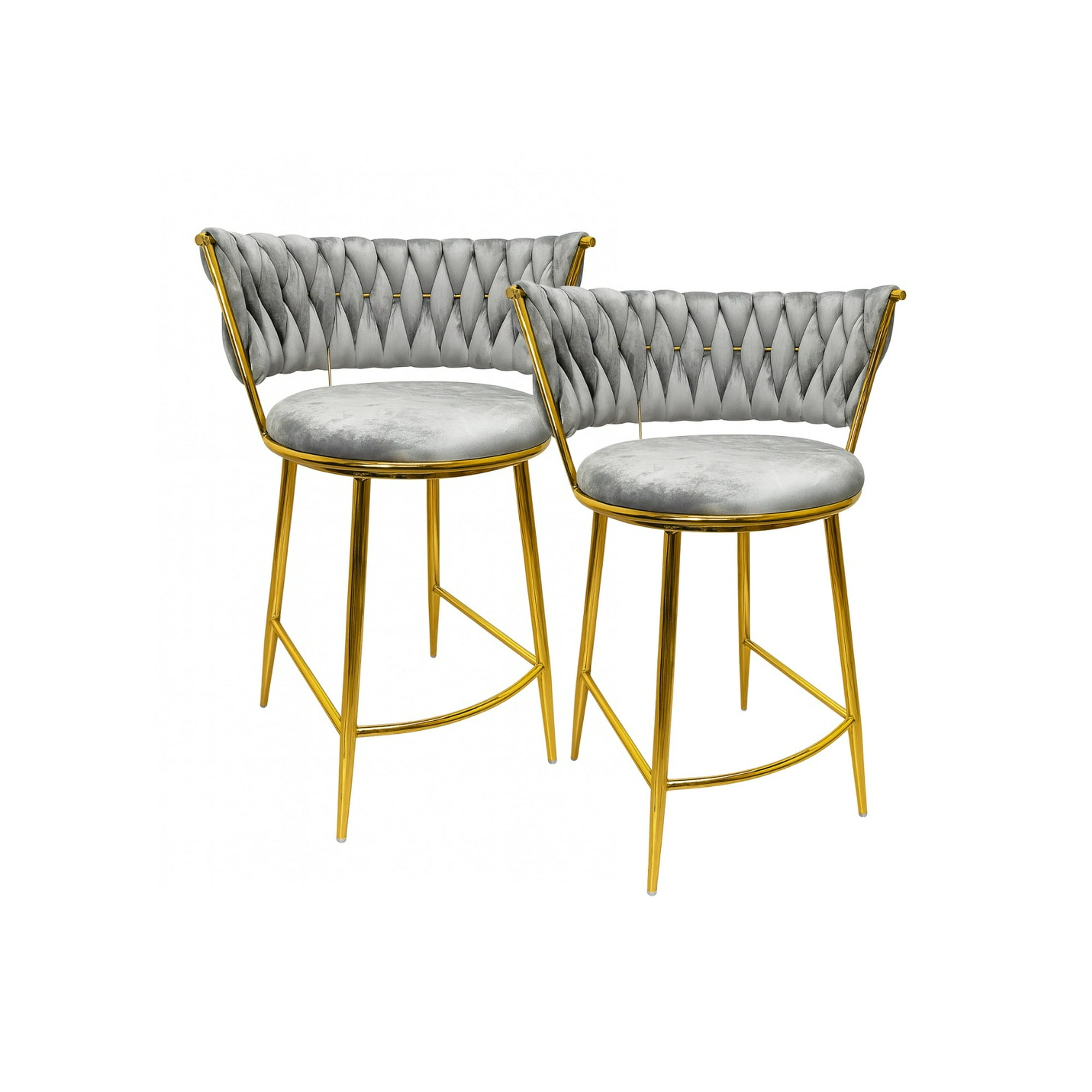 Habita2 Chile - Pack 2 Silla De Bar Queen 66cm Fijo - Gris