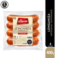 Longaniza Artesanal Centenario 4 Un 400 G La Preferida