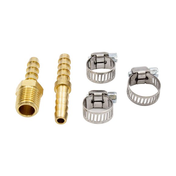 Kit de reparación de mangueras Tru-Flate, juego de abrazaderas de latón de 1/4 pulgadas