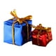 thumbnail image 1 of Cajas De árbol De Navidad Para Casa De Muñecas, Escala 1/12, Azul Y Rojo, 2 Uds., 1 of 5
