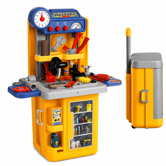 Set juego herramientas - Maleta con ruedas 4 en 1