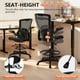 thumbnail image 3 of Silla de dibujo BestOffice ajustable en altura, malla negra, 3 of 7