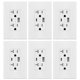 thumbnail image 1 of Salida USB TOPGREENER TU22036AC 20 A con 2 USB tipo A/C blanca, paquete de 6, 1 of 7