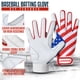 thumbnail image 3 of Guantes de Bateo Dot Stitch para Adultos Talla Mediana, Cuero, Diseño Bandera de EE. UU., 3 of 7