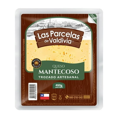 Queso Mantecoso Trozo 450 G Las Parcelas De Valdivia