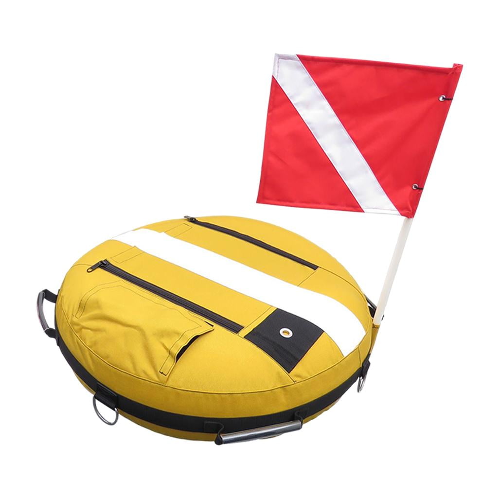 Magideal - Flotador De Boya De Con Bandera De Buceo, , Boya De Entrenamiento De Buzo De Señal Flotante, Equipo De Equipo De Par , Amarillo