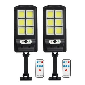 Genérico - Pack 2 Foco Solar Led Exterior Sensor M Y Control R Bk818-6
