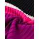 thumbnail image 5 of INSPIRE CHIC Vestidos de Punto a Rayas para Mujer, Manga Corta, Midi, Vestido Suéter de Canalé, XL Rosa Fucsia, 5 of 6