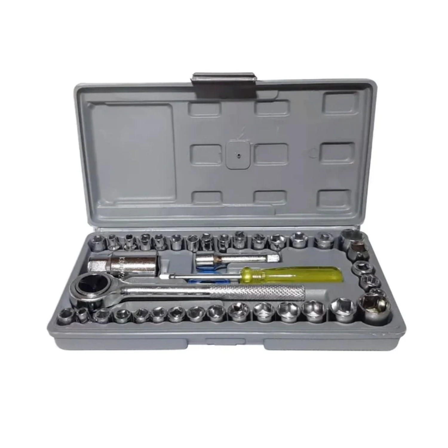 Importclick - Set Caja Juego Dados 40 Piezas 1/4-3/8 Chicharra Auto