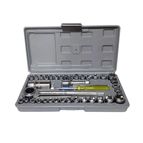 Importclick - Set Caja Juego Dados 40 Piezas 1/4-3/8 Chicharra Auto