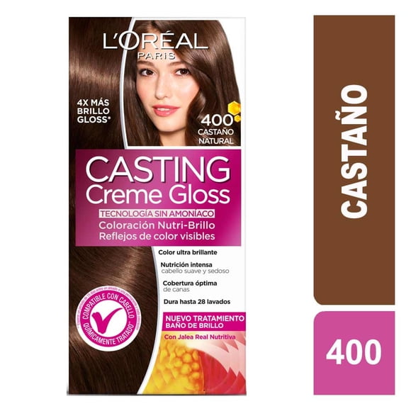 Coloración Casting Cabello Creme Gloss Castaño 400, 1 Un
