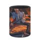 thumbnail image 3 of Eddie Munson-theme Cylinder Pen Holder Pencil Organizer with Flannel Lining PVC Leather Material Cardboard Base for study work 10*8CM, 3 of 6