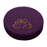 Ioensy - Cojín De Meditación Redondo De 40 Cm De Diámetro Con Asiento De Funda Extraíble Para Interior Violeta Oscuro 10 Cm