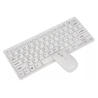 Genérico - Mini Teclado Blanco Con Mouse Inalambrico