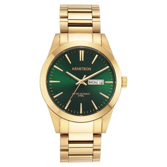 Reloj Armitron 205456GNGPWM de 25 mm, dorado, con esfera verde