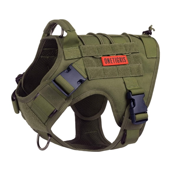 Arnés Táctico Para Perros Para Todo El Cuerpo Color Verde L