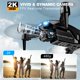 thumbnail image 2 of Drone Loiley 2K HD con cámara FPV, plegable, 2 baterías, 2 of 7