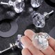 thumbnail image 2 of Pomo De Cristal En Forma De Diamante De 2 Piezas 30 Mm 1 18 Pulgadas Con Tornillos De 3, 2 of 7