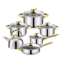 Haus Roland - Batería 12 Piezas Acero Inoxidable Viena