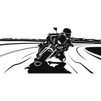 Rienda Libre Graphics - Decomural Motorbike Motorcycle Scene Ws-19015