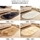 thumbnail image 2 of Xiao Hua Alfombra ovalada azul claro de 1 pieza (50×80 cm) - Alfombra de felpa para sala de estar, lavable, suave para dormitorio, antideslizante, ovalada, de acrílico duradero con forro de gamuza., 2 of 3
