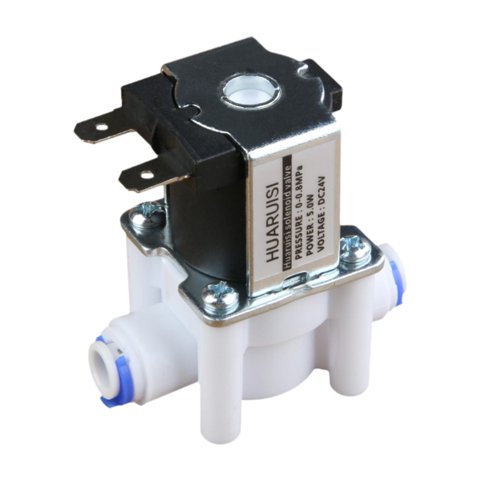 Magideal - Válvula Solenoide De Agua De Entrada De 1/4 Pulgadas Y 24V, Presión De 0,02 A 0,8 Mpa, Interfaz De Conexión Rápida N/C, Interruptor De Flujo Normalmen