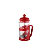 Cafetera Francesa Vidrio Borosilicato 600Ml Rojo Cali Lugano