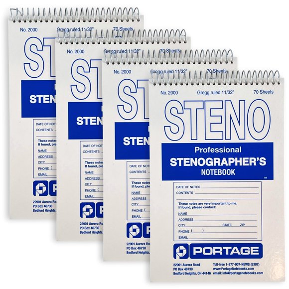 Cuaderno Steno Portage 15 cm 70 Hojas Encuadernación en Espiral Superior