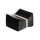 thumbnail image 1 of Bandas termocontraíbles negras de PVC precortadas - 66 mm × 55 mm (2,6 × 2,2 in) sellos de seguridad inviolables para botellas con tapas de 38 mm - sin impresión, perforación simple (paquete de 500), 1 of 2