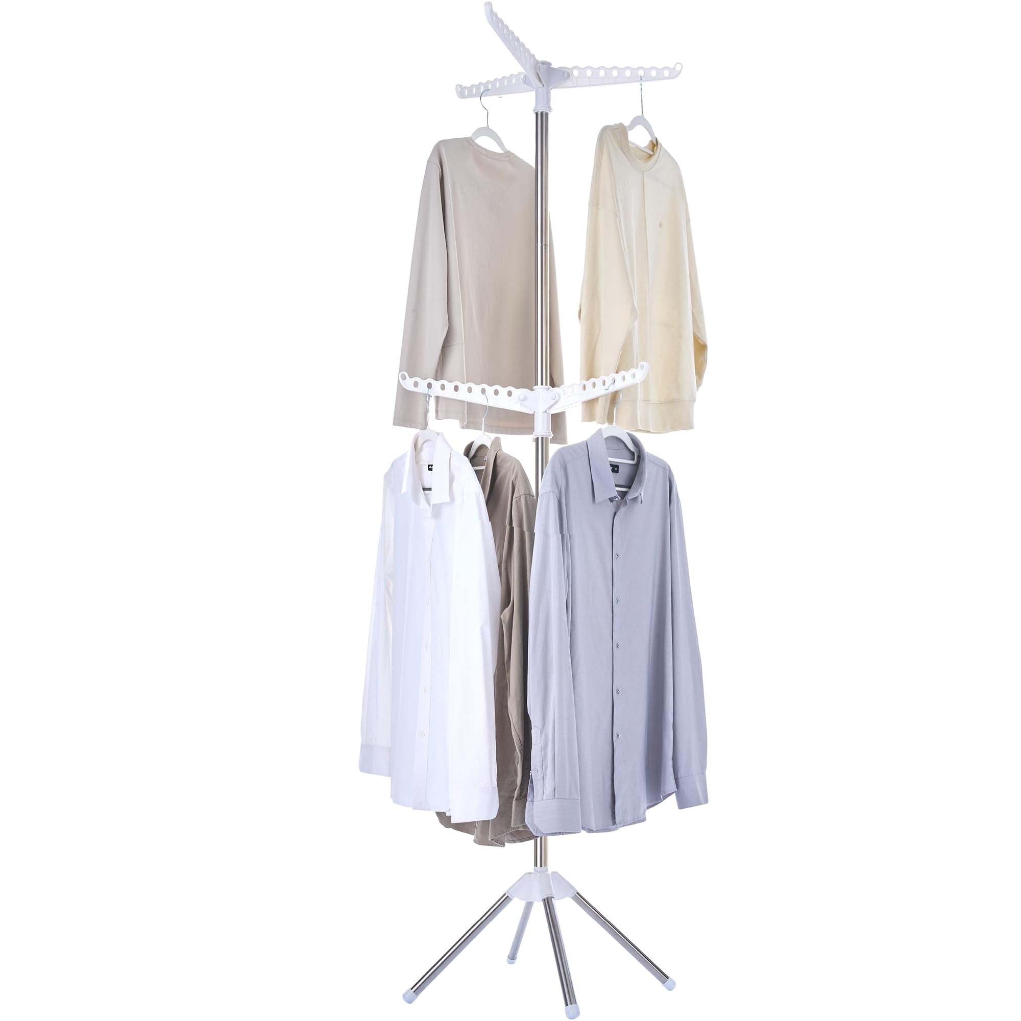 Tendedero De Ropa Casamaya, Plegable, 2 Niveles, 190 Cm, Blanco/plateado