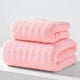 thumbnail image 1 of Xiao Hua Toallas gruesas de terciopelo coral de primera calidad, suaves y absorbentes, ideales para el baño y el hogar, de secado rápido y color rosa., 1 of 3