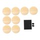 thumbnail image 5 of 8 Posavasos De Madera Sin Terminar Con Almohadillas Antideslizantes Para Tallar, Te?ir Y Decorar El Hogar., 5 of 5