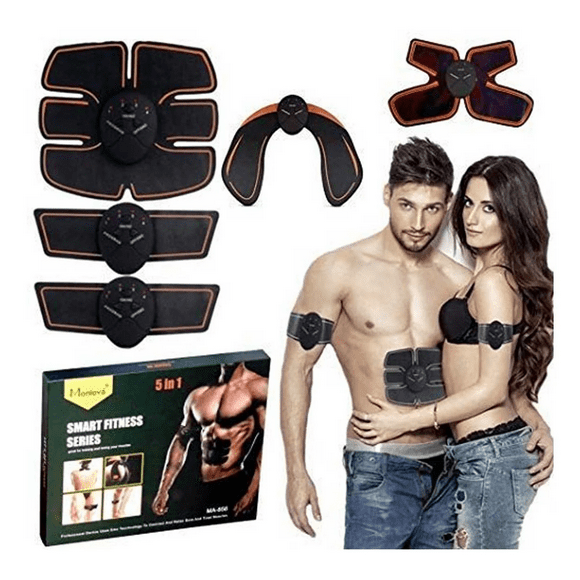 Set Electroestimulador Muscular 5 En 1 Ems Abdomen Y Brazos