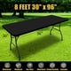 thumbnail image 3 of Mantel rectangular Smiry impermeable para mesa de 8 pies, color negro, 3 of 3