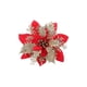 thumbnail image 1 of Flor Artificial Del Ornamento De La Decoración De La Poinsettia Para El Oro Rojo De Las Ratán De La Navidad, 1 of 5