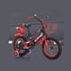 thumbnail image 4 of Bicicleta Aro 14 con Cesta, Ruedas Luces y Botellón de Agua Rojo, 4 of 4