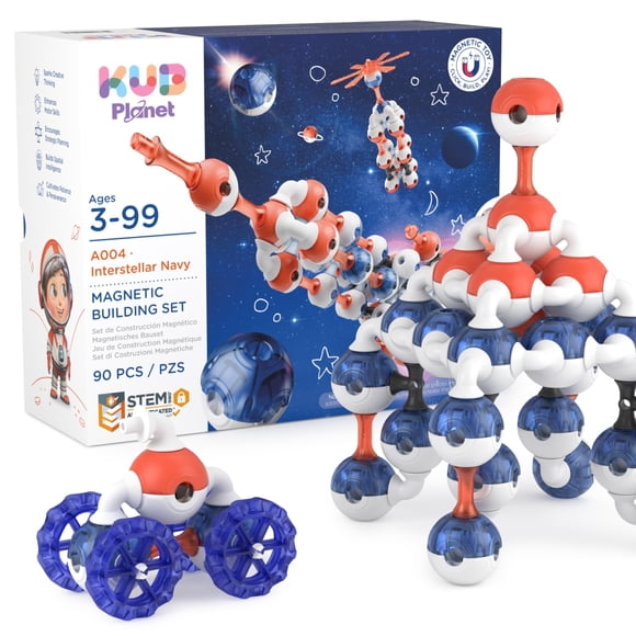 KUB Planet - Set de Construcción Magnética para Niños, Juguete Educativo STEM para Niños y Niñas de 3+ Años, Bloques de Planeta Espacial