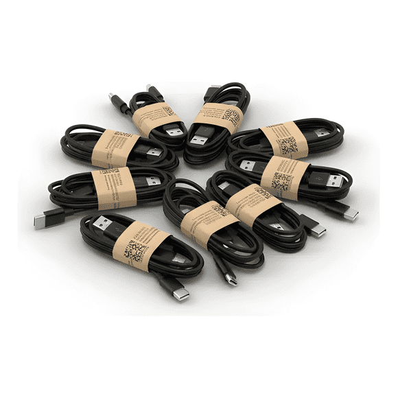 Pack 20 cables micro USB por mayor aj shop Blanco