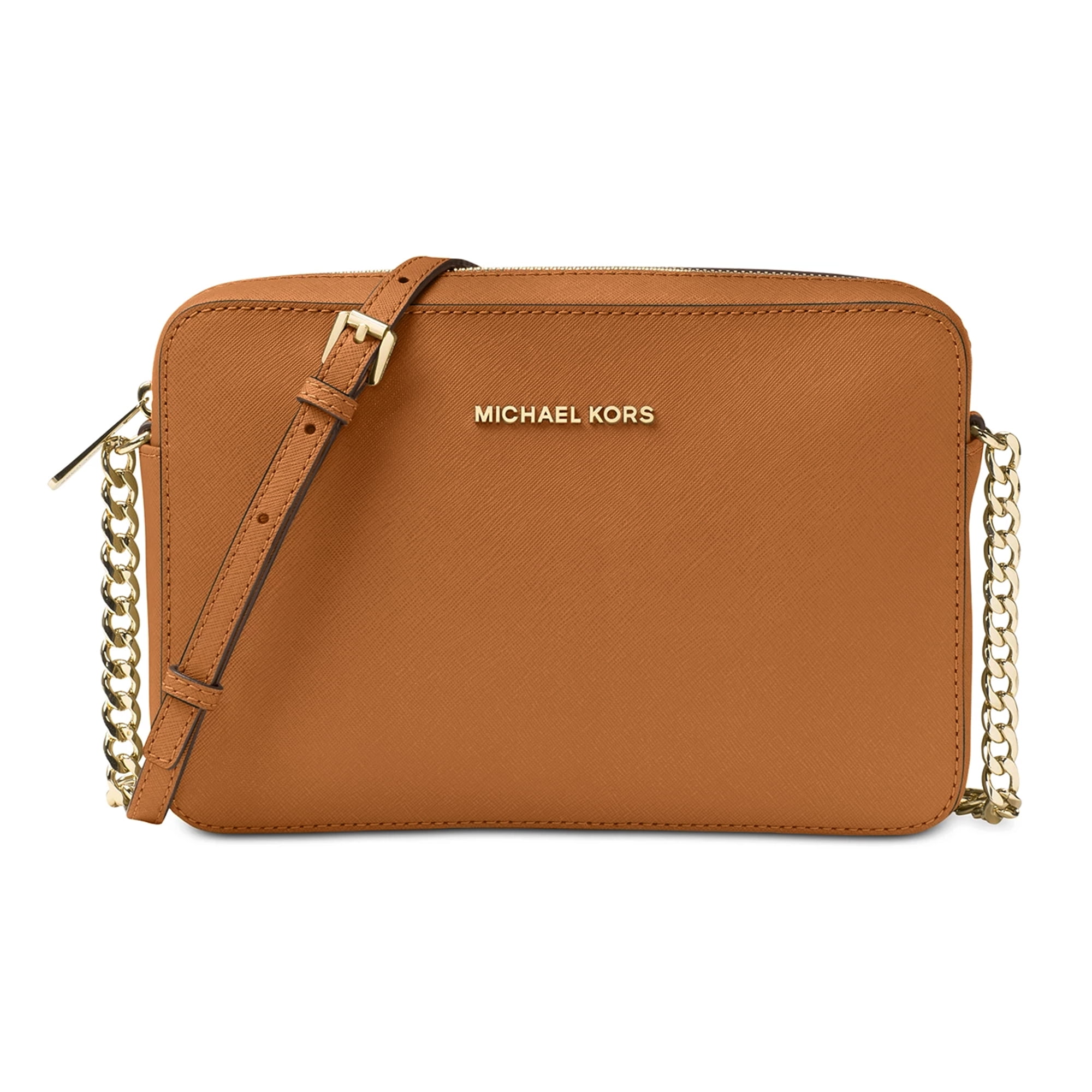 Cartera Michael Kors Jet Set Crossbody Grande De Piel Saffiano - Bellota