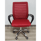 thumbnail image 4 of Silla de oficina secretarial ergonómica altura ajustable gira 360° Roja, 4 of 8