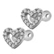 thumbnail image 1 of 2 Uds Tapas De Anclaje Dérmico Y Base De Acero De Titanio Piercing Joyería Corazón 1, 1 of 3