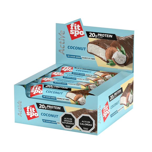 Barra 20g Proteína FitSpo Coconut 12u