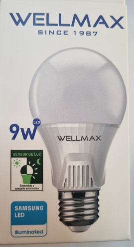 Ampolleta Con Sensor Crepuscular 9W Wellmax