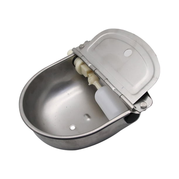 Bebedero Automático para Vacas, Bebedero para Ganado, Dispensador de Bebedero de Acero Inoxidable, Estación de Agua con Válvula de Flotador para Lecho Con Agujero