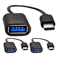 Gen - Pack 10 Cable Adaptador Otg Usb Tipo C Type Pendrive Mouse Negro