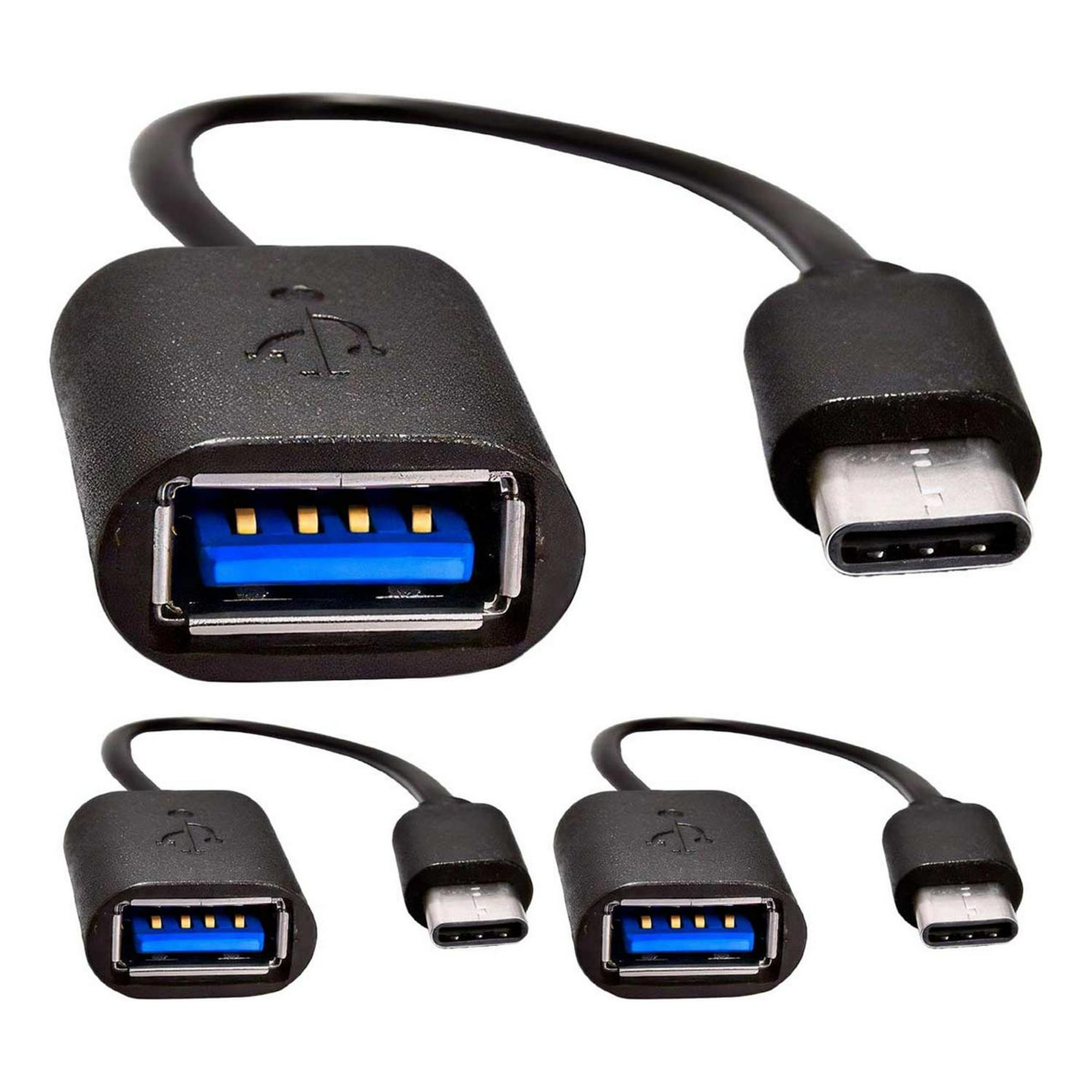 Gen - Pack 10 Cable Adaptador Otg Usb Tipo C Type Pendrive Mouse Negro