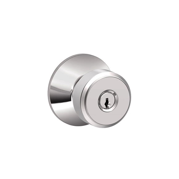 Cerradura de entrada con llave SCHLAGE F51A BWE 625 Bowery Knob cromada