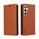 thumbnail image 1 of Funda Billetera de Cuero para Samsung Galaxy S25 con Tarjetero y Soporte - Tapa Magnética Marrón, 1 of 6