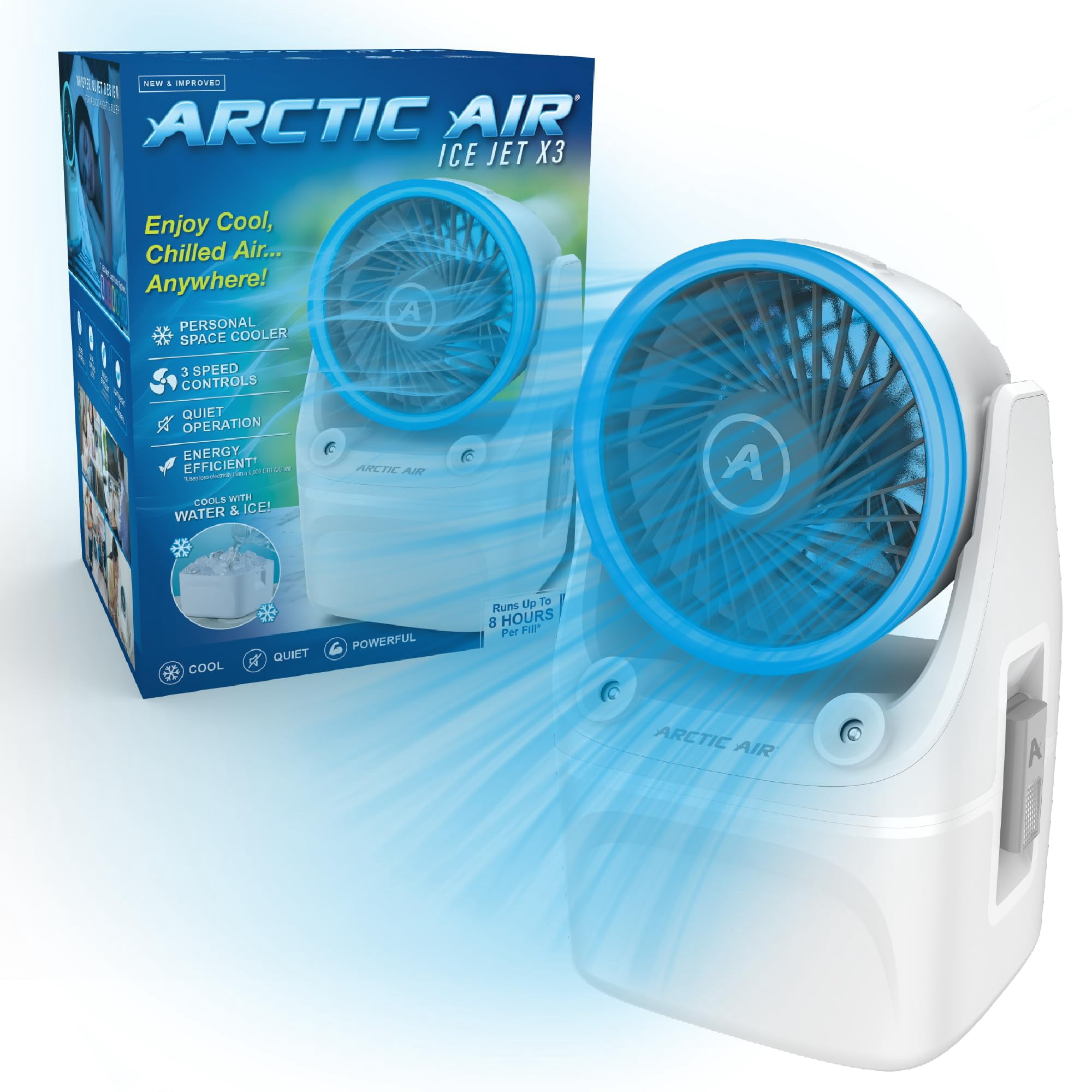 Enfriador De Aire Arctic Air Ice Jet X3 Dual Mist Usb-c Led